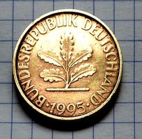 10 Pfennig A 1995, Münze Deutschland
