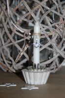 Kerzenhalter mit Kerze, Beton DIY