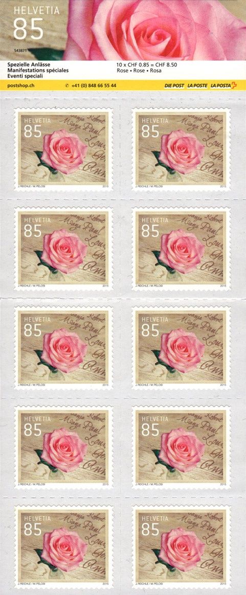 Alle Briefmarken: Bogen Spezielle Anlässe - Rose** – Neu (gemäss Beschreibung) aus Dottikon von haeusibuh5