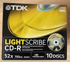 10 TDK LIGHTSCRIBE CD-R DISCS - einzeln in Hülle ab 1 Fr.