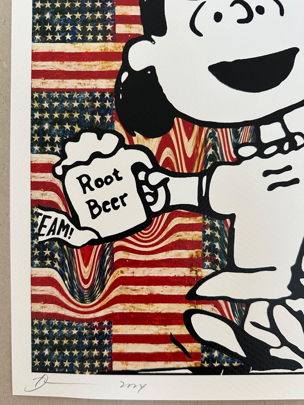 Grafiken & Lithographien: Death: Snoopy & Peanuts drinking beer, signiert 18/100 – Neu (gemäss Beschreibung) aus Meilen von Smgdesign 1