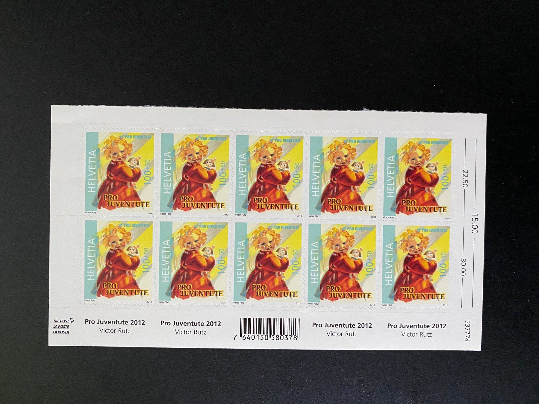 Tutti i francobolli: Kleinbogen 2012  blondes Mädchen **  J407  postfrisch – Nuovo (secondo la descrizione) da Niederrohrdorf venduto da leni29