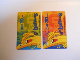 Go bananas Telefonkarten CHF 10 und CHF 30
