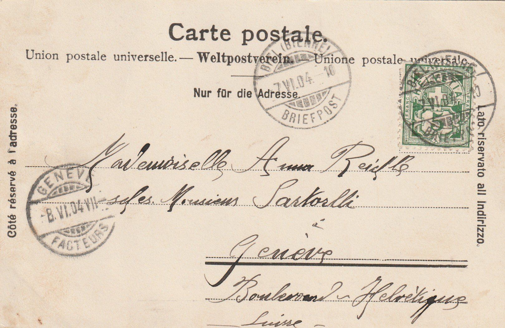 Cartoline postali: Biel Rue de la Gare mit Trams – Usato da Rorschacherberg venduto da fratovi2 1