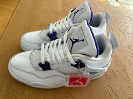 Jordan 4 Turnschuhe Weiss Lila Grösse 42.5