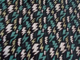 Jersey Coupon 100x50cm / Schwarz Blitze