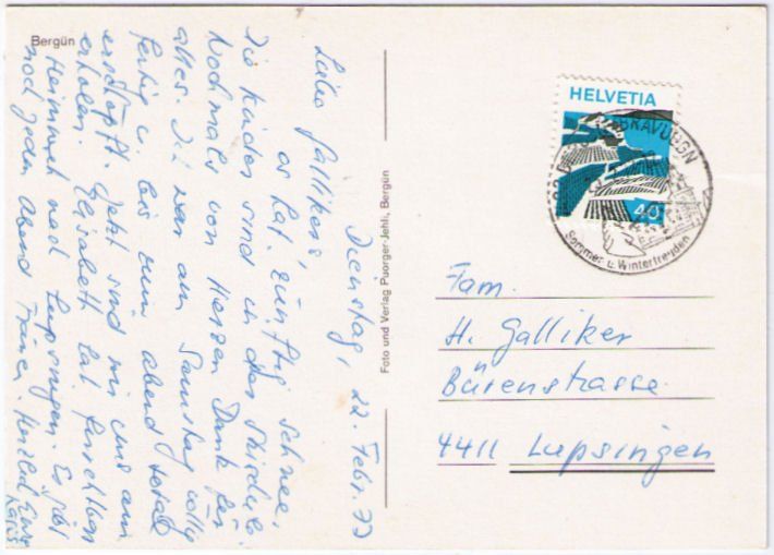 Cartes postales: Bergün – D'occasion à Binningen par Mountainrider 1