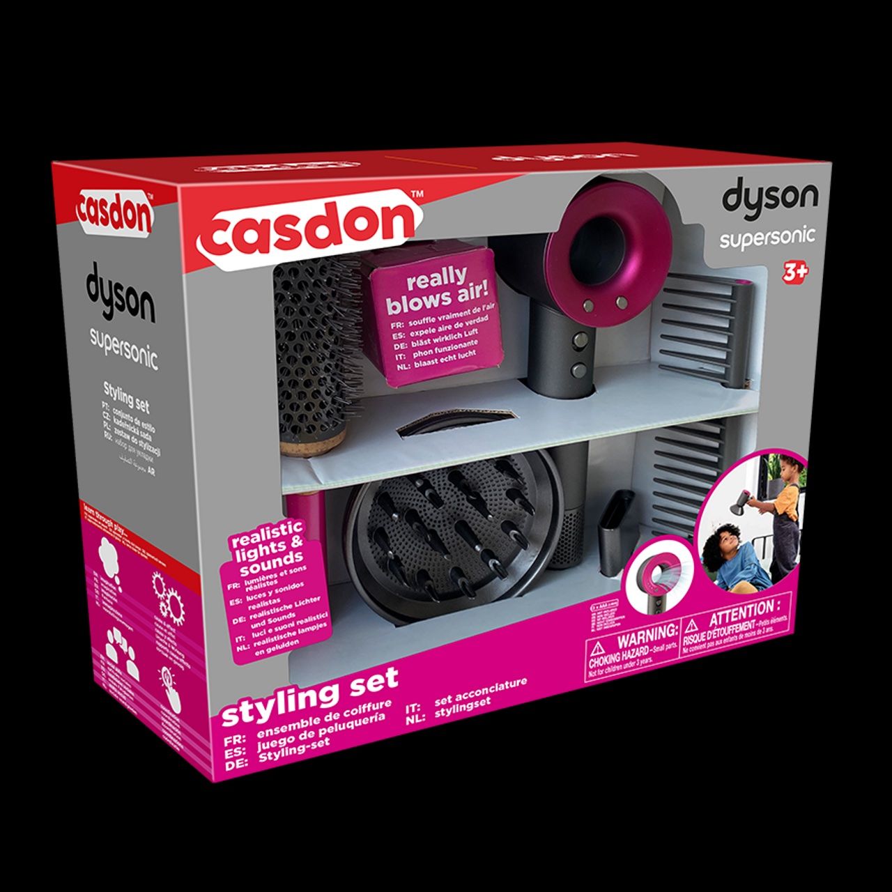 Dyson Asciugacapelli: Casdon Dyson Supersonic Styling Spielset – Nuovo e nell'imballaggio originale da Thun venduto da 24StoreGmbH