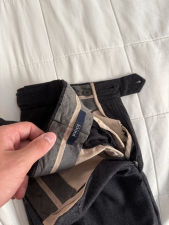 Boggi Milano Wollhose Flanell Gr. 46 – anthrazit