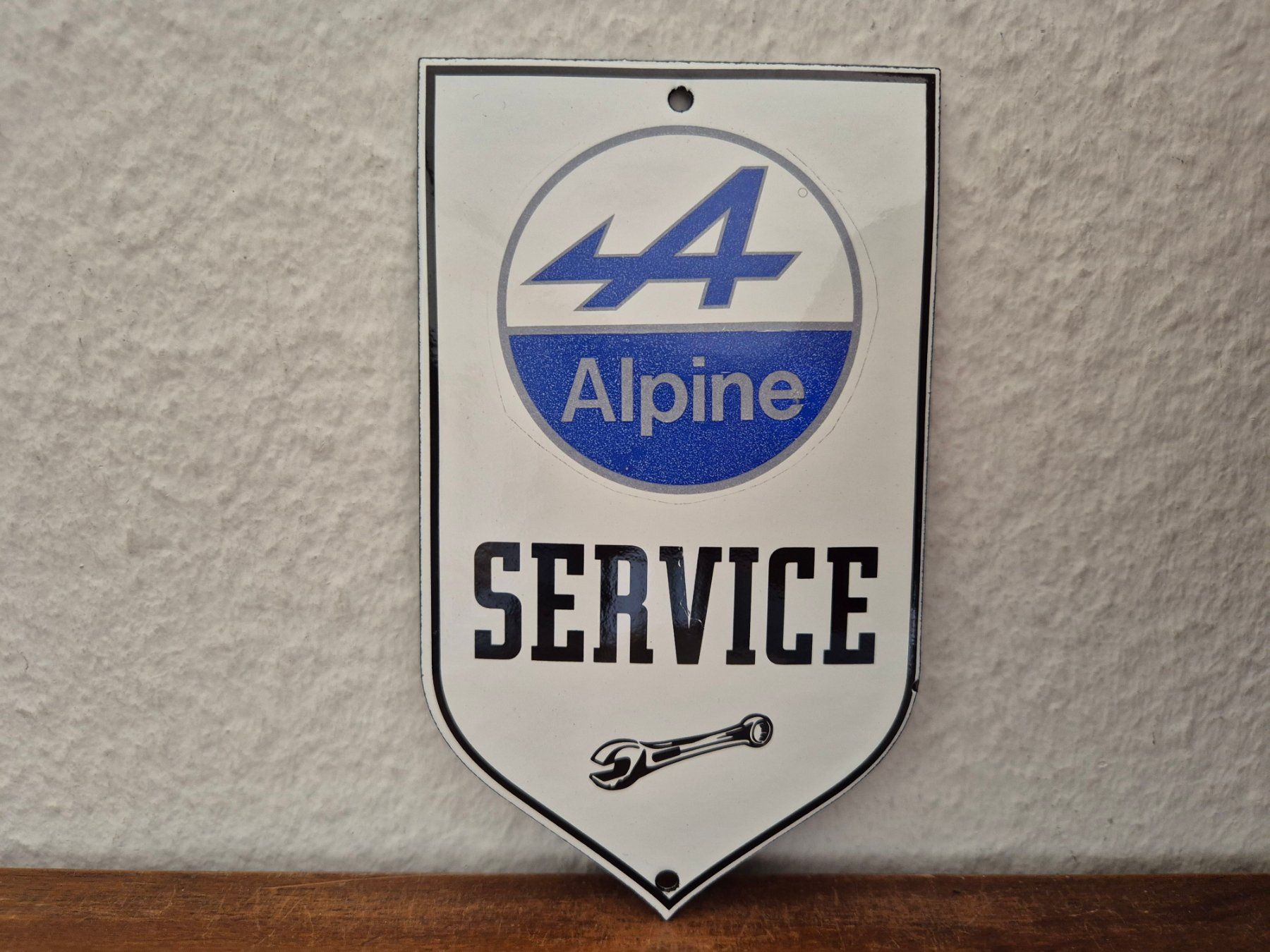 Alpine Insegne: Emailschild Alpine Service Auto Werkstatt Emaille Schild – Nuovo (secondo la descrizione) da Schaffhausen venduto da pfanis09 1