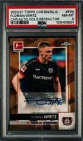 Florian Wirtz /60 Auto Rookie RC PSA 8 - 2020 Topps Chrome