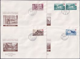 1949, B42-B45, illustrierte Komitee FDC, adresslos, K:250.-