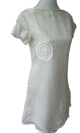 LAURA BIAGIOTTI jr  edles Seidenkleid Gr. 36 creme s. Masse