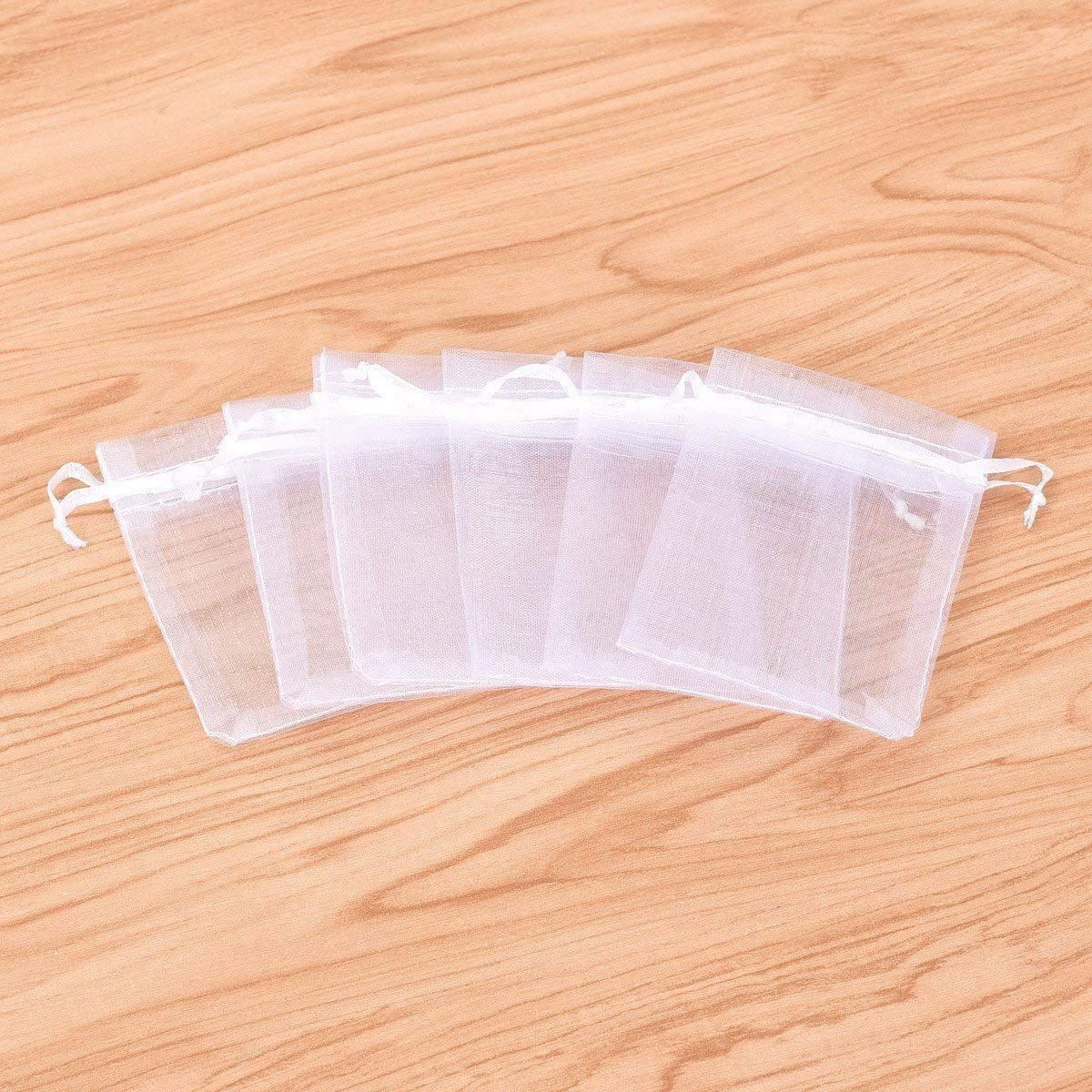 Stoffe: 100x Organzasäckchen 7x9cm Schmuckbeutel – Neu (gemäss Beschreibung) aus Thun von Newnewshop 4