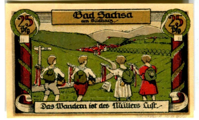 Banconote: Notgeld "25 Pfennig. Bad Sachsa 1921" – Usato da Basel venduto da Butsch5