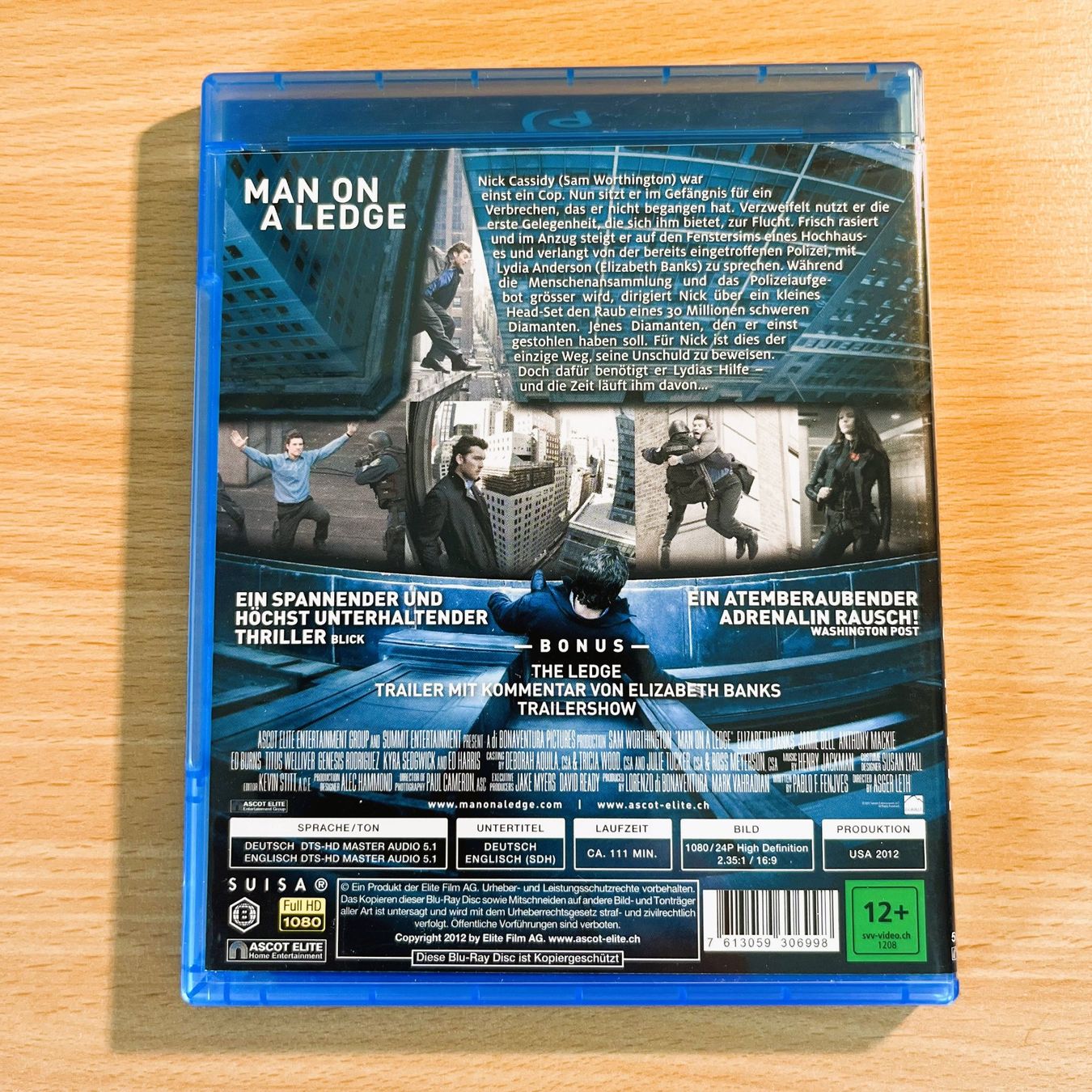 Tutti i DVDs: Blu-ray - Man on a Ledge - Sam Worthington – Usato da Amlikon-Bissegg venduto da allerlei-versand 2
