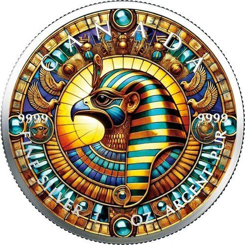 Tutti le monete: Maple Leaf 2025  Farbiger Round Egypt Horus 1 Unze SILBER – Nuovo (secondo la descrizione) da Wetzikon ZH venduto da Nicki6