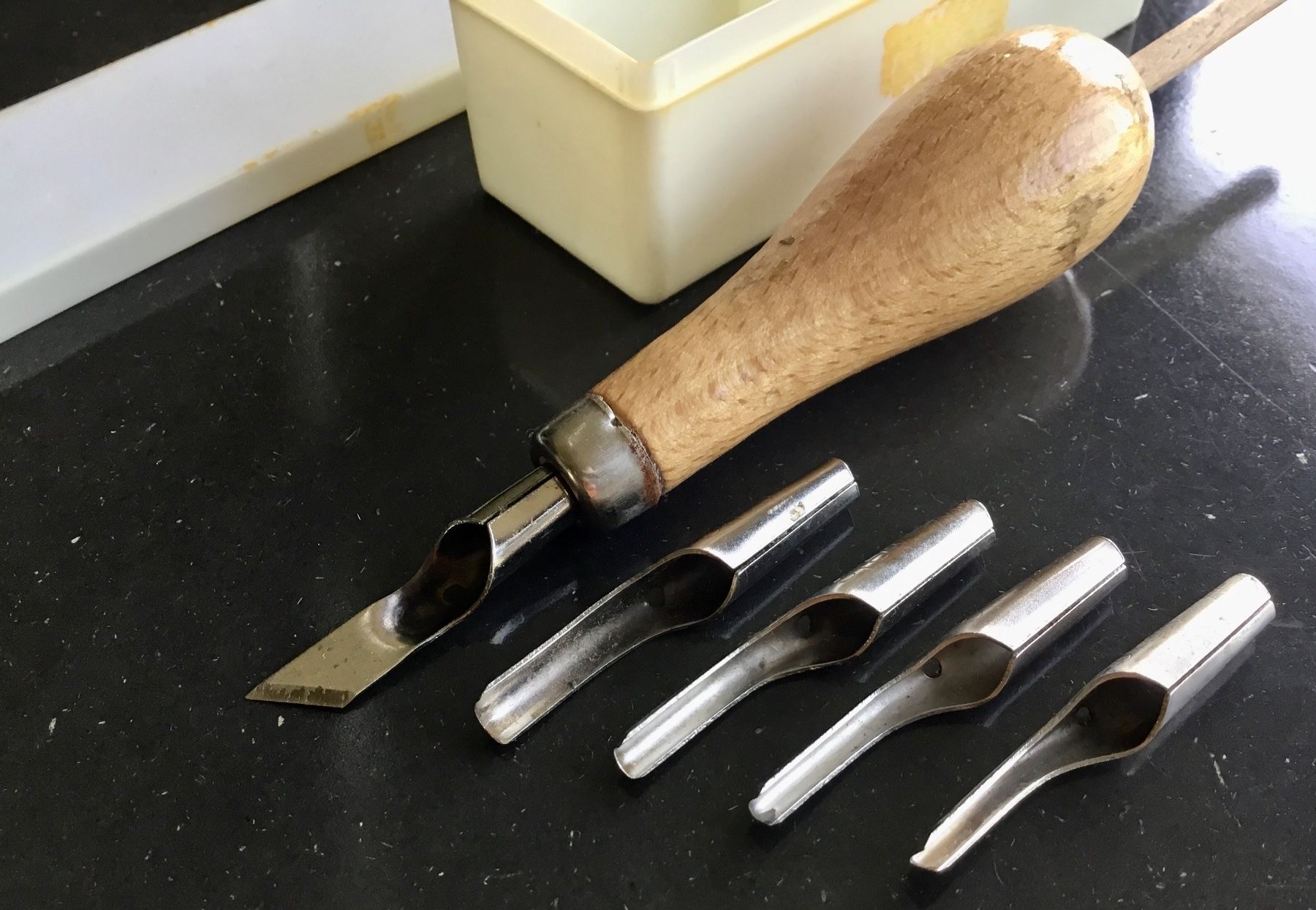 Xilografie: Linolschnitt- Garnitur ABIG – Usato da Eggersriet venduto da Wiese61 1
