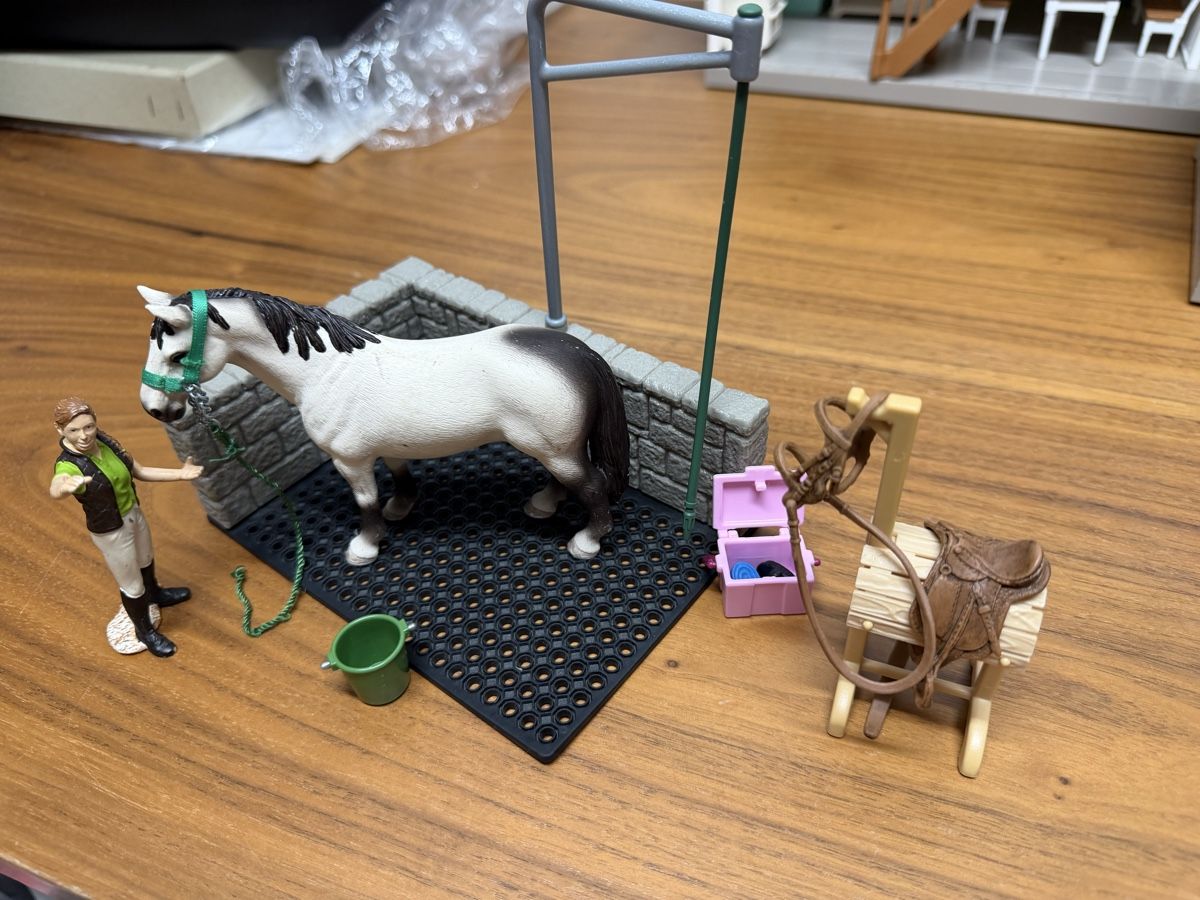 Schleich Giocattoli: Schleich Pferdedusche mit Zubehör  – Usato da Uerikon venduto da MiBreStaef2023