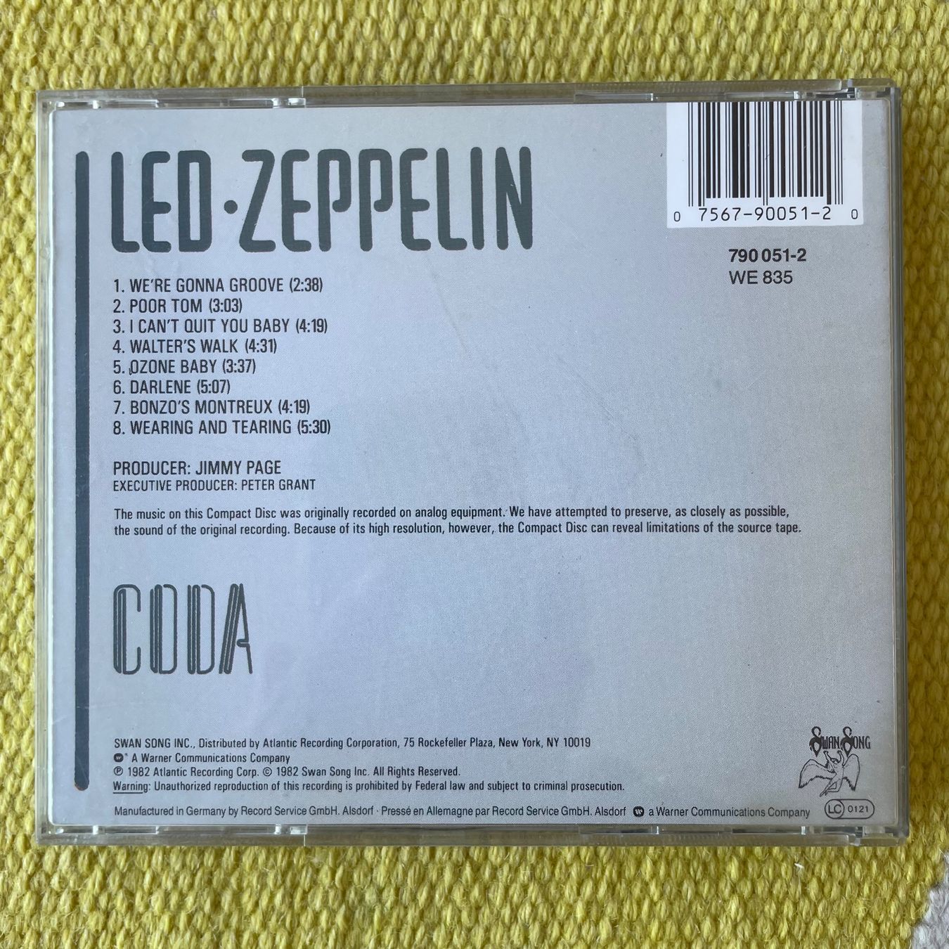 CDs: LED ZEPPELIN-CODA – Gebraucht aus Rorschacherberg von CD-Roli 1