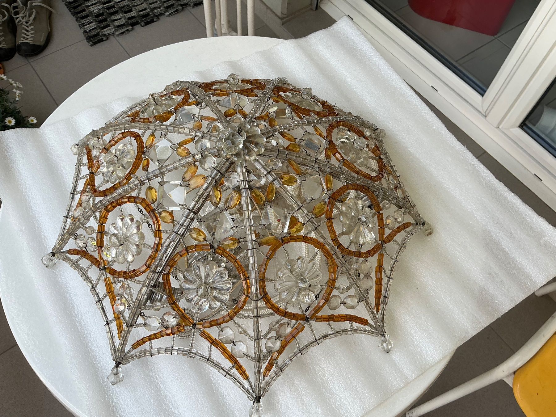 Lampadari & plafoniere: Antike Deckenlampe Murano - Blumen dreifarbig – Usato da Naters venduto da seidengut 4