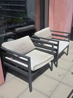 2x Loungesessel/Gartensessel Grau Outdoor