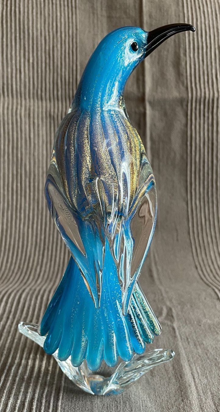 Murano Figuren: Eisvogel Glas von Murano blau gold – Neu (gemäss Beschreibung) aus Bern von Chraebu2