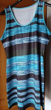 NeuesSommerkleid Damen Gr. XXL blau-braun gestreift