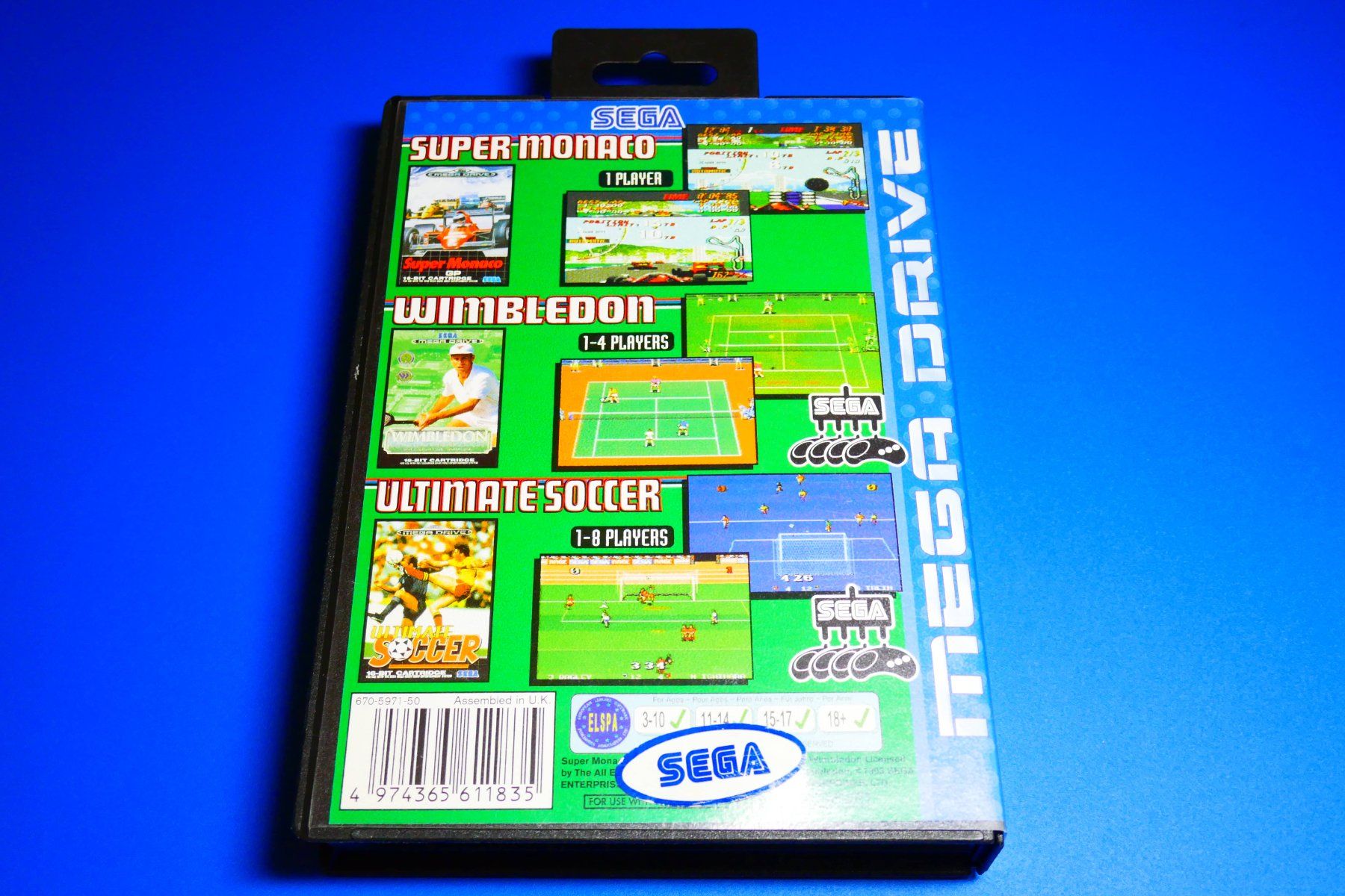Sega Spiele: Super Monaco - Wimbledon - Ultimate Soccer - Sega Mega Drive – Gebraucht aus Vuarrens von Espace-Retro 6