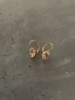 Ohrringe Goldfarben mit Stein Damen Schmuck gebraucht