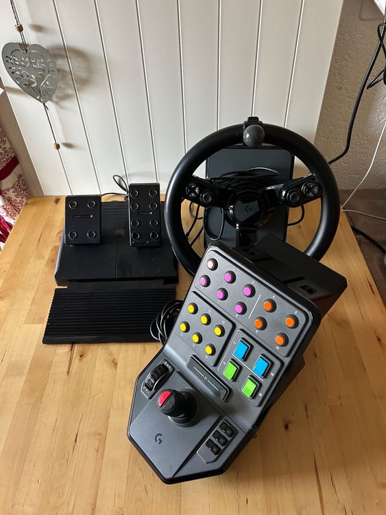 LOGITECH G Saitek Farm Sim Lenkrad & Pedale (Schwarz) (Gebraucht) in ...