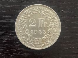 1 x 2 Franken Schweiz 1963 – zirkuliert