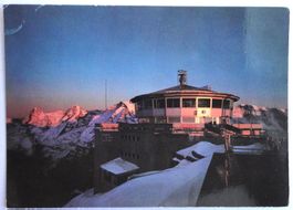 Sonnenuntergang Schilthorn mit Drehrest. Piz Gloria