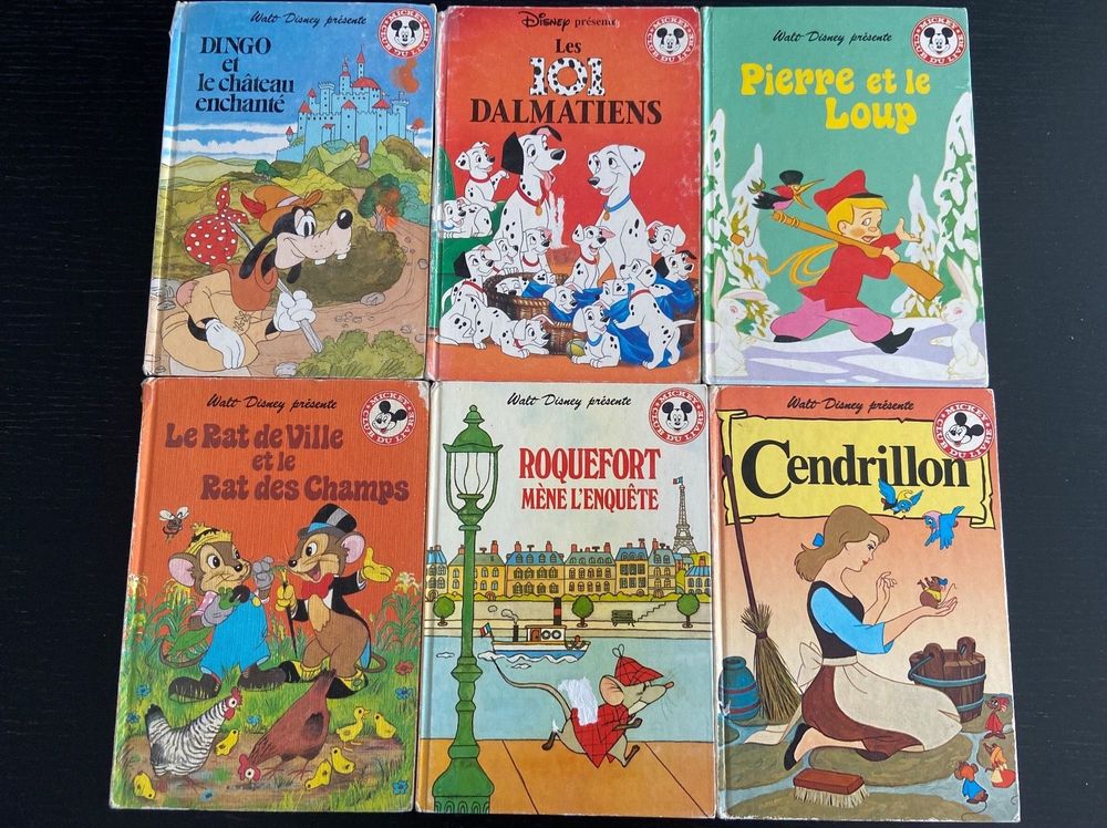 Lot de 4 Livres WALT DISNEY Mickey Club du Livre années 70