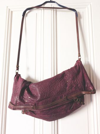 JÉRÔME DREYFUSS : Grand sac cuir d'agneau souple Vintage Y2K
