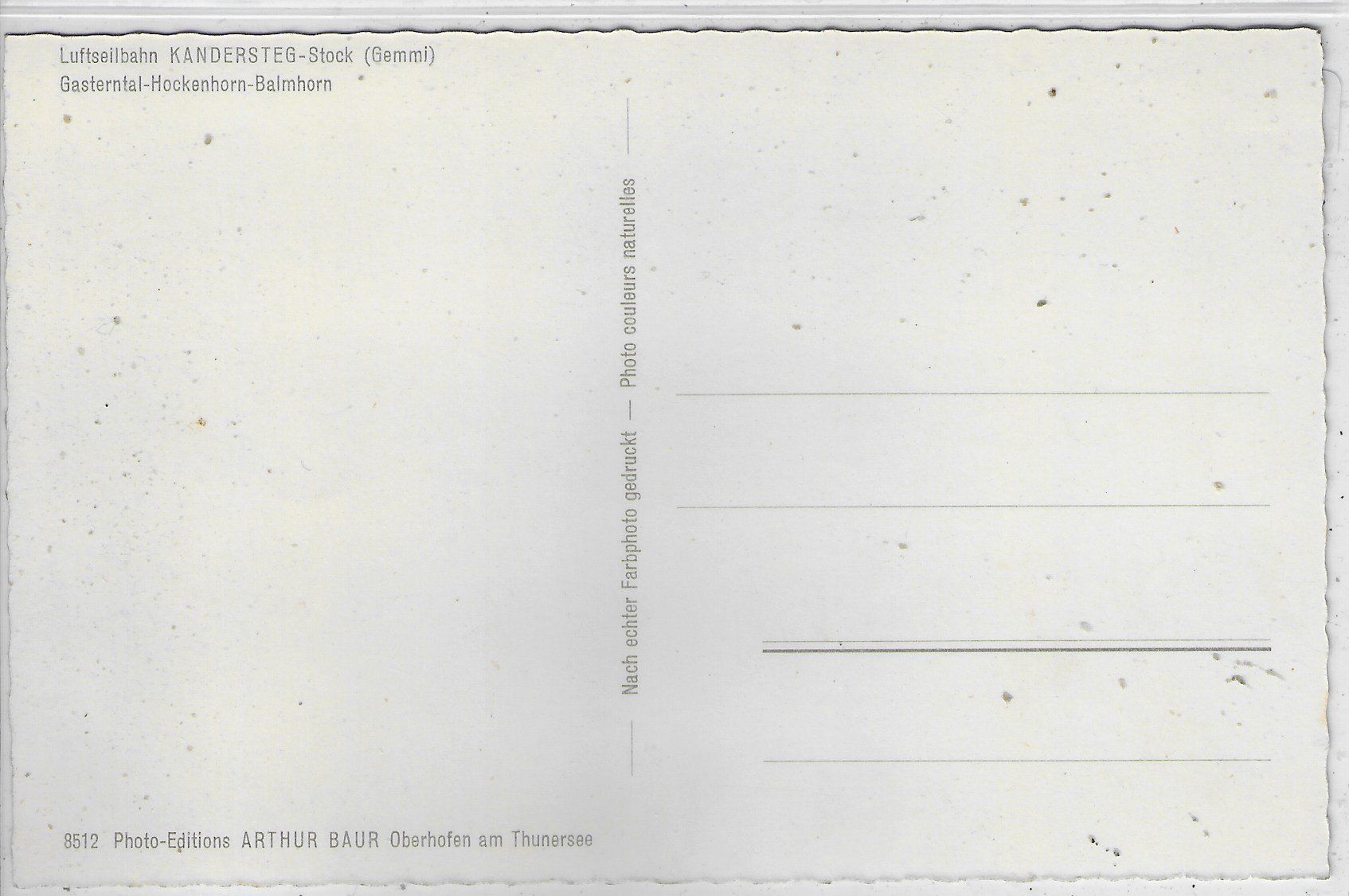 Cartoline postali: Luftseilbahn Kandersteg-Stock (Gemmi) – Usato da Ettingen venduto da Kartenplanet 1