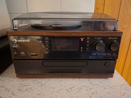 Auna Kompaktanlage Plattenspieler Kassette CD-Player
