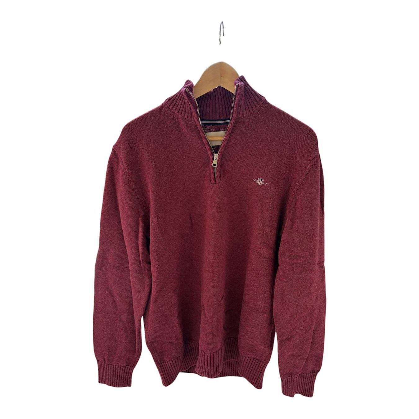 Pullover & Sweatshirts: Pull à zip GANT bordeaux – Gebraucht aus Genève von kevinjaquemet
