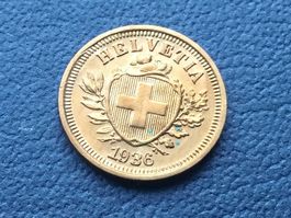 1 Rappen 1936 Unzirkuliert stgl