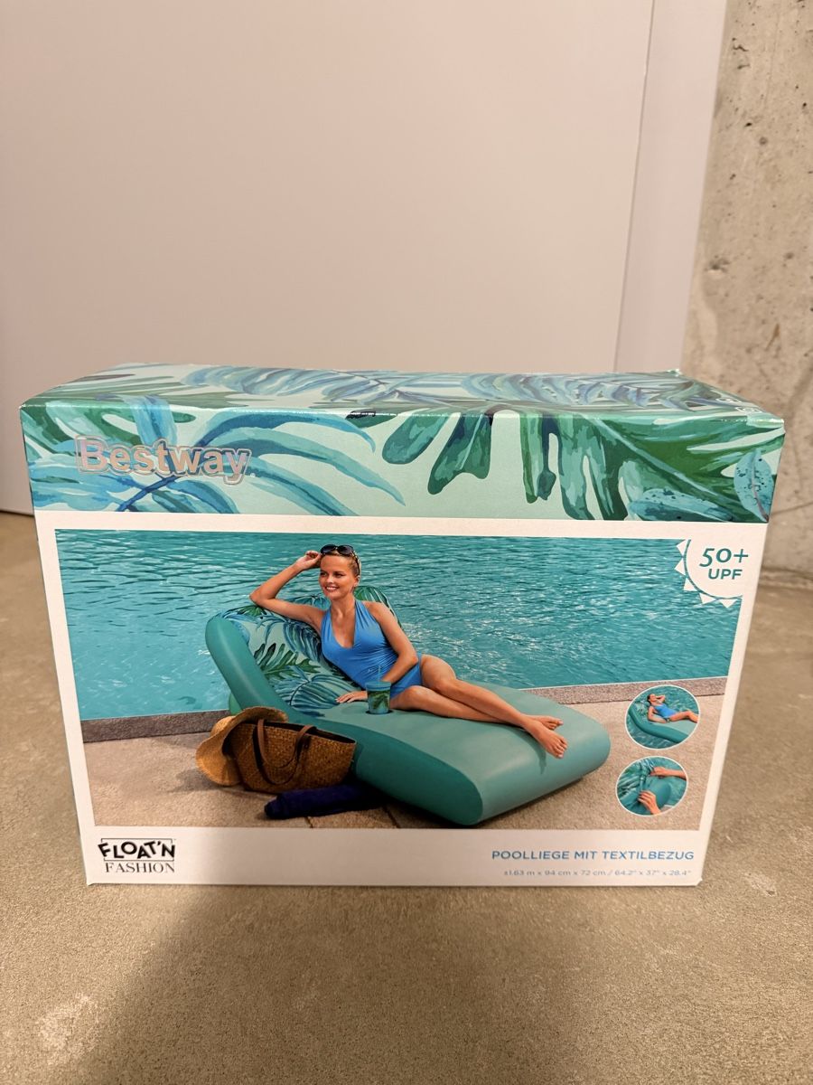 Piscine: 2 x Poolliege mit Textilbezug / Luftmatratze Pool – Nuovo e nell'imballaggio originale da Niederwangen BE venduto da Bluelike