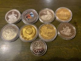 Diverse Medaillen - Euro - 9 Stück - Geschichte Europa