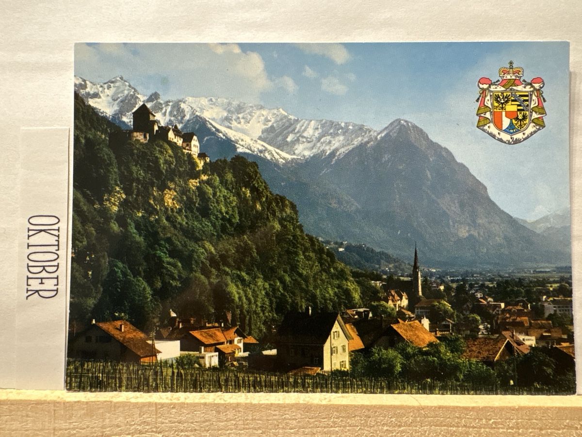Ansichtskarten: AK von Vaduz mit Schloss – Gebraucht aus Rümlang von Brieftaube1