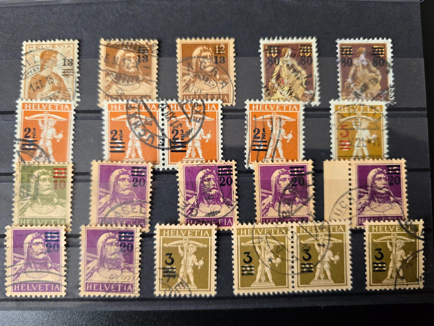Alle Briefmarken: Aufbrauchsausgaben 1915-1930 – Gebraucht aus Schaffhausen von rober77