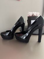 Elegante schwarze Lackleder-Pumps mit Plateau – MAX Vera Pel