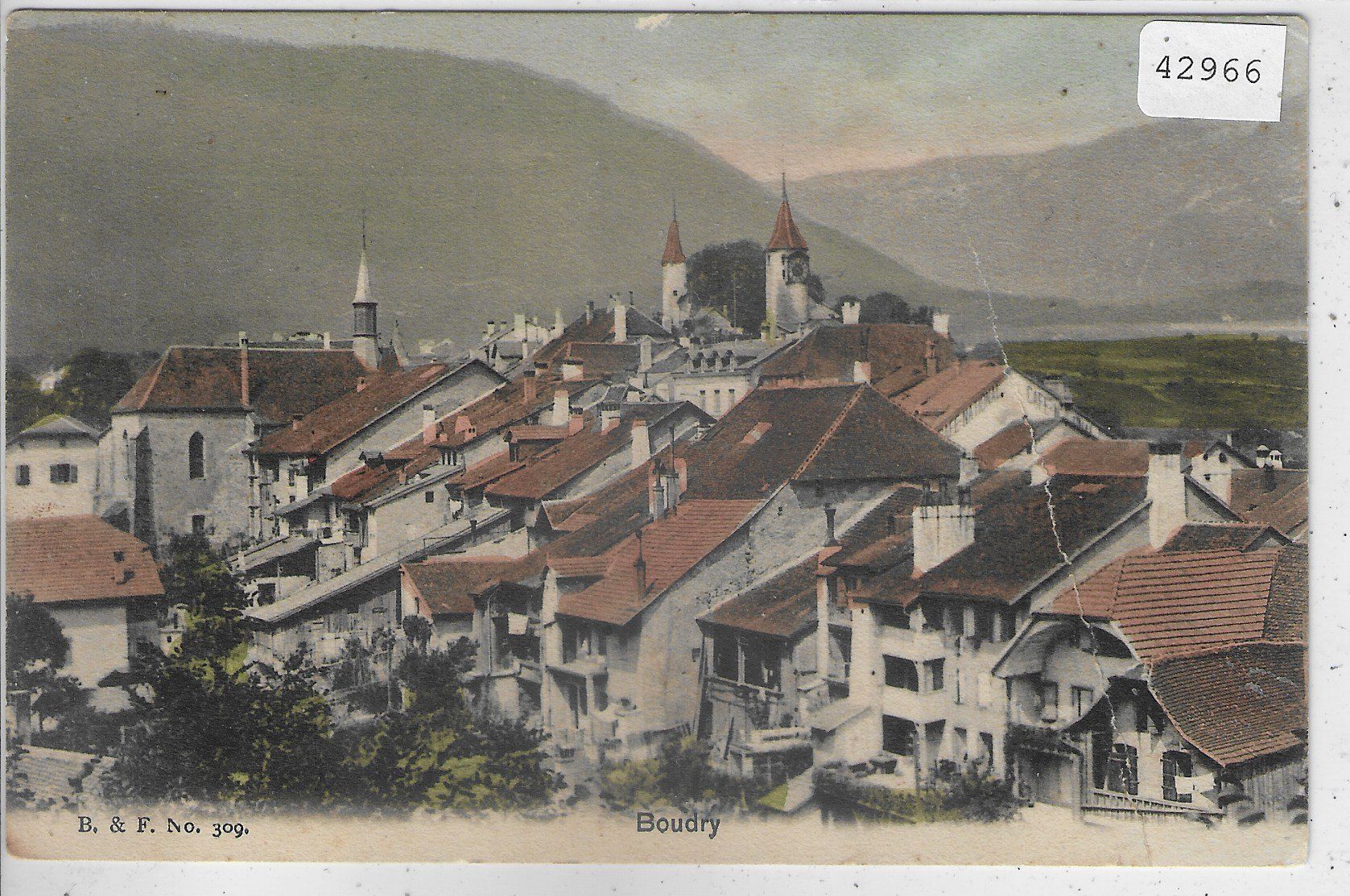 Ansichtskarten: Boudry Neuenburg - coloriert – Defekt aus Ettingen von Kartenplanet