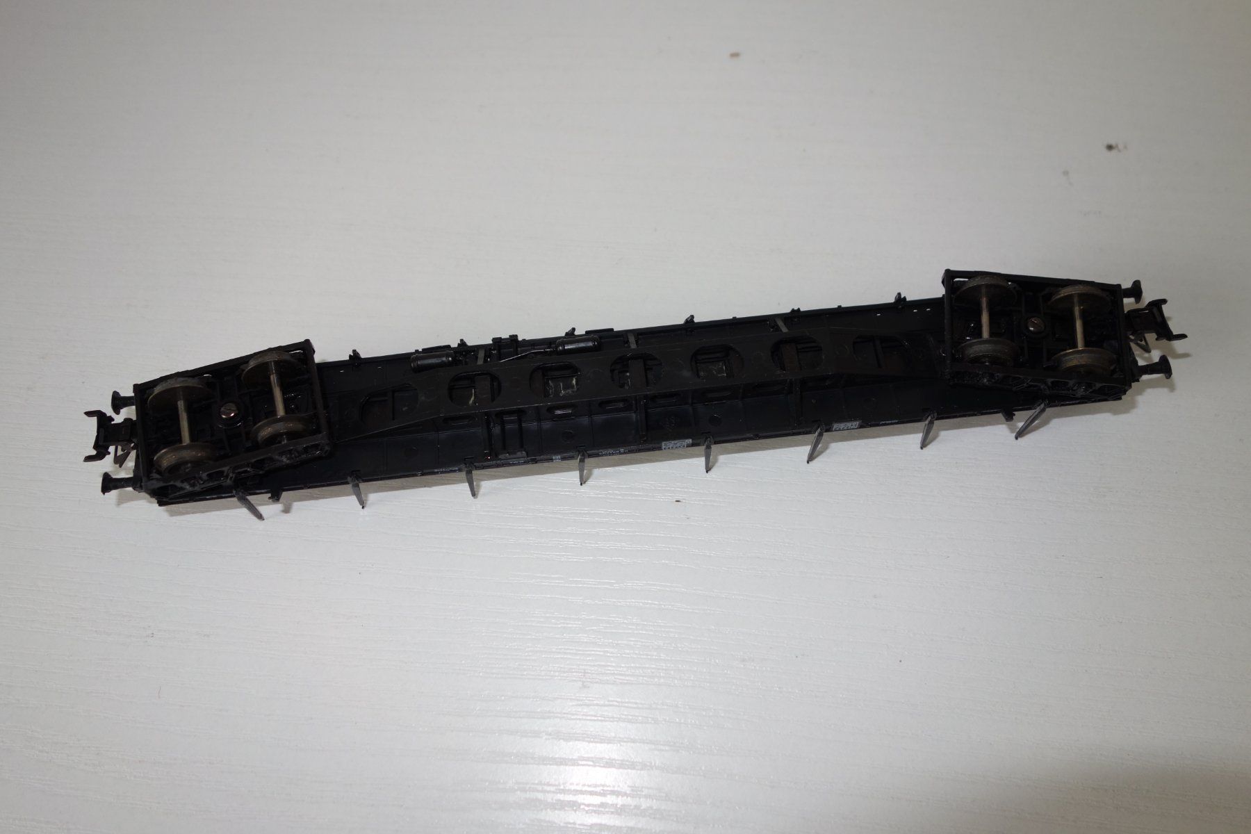 Roco Modellini di ferrovie: ROCO 4357 Schwerlast-Tragwagen, OVP,  Wechselstrom – Usato da Schachen b Herisau venduto da Locophon 4