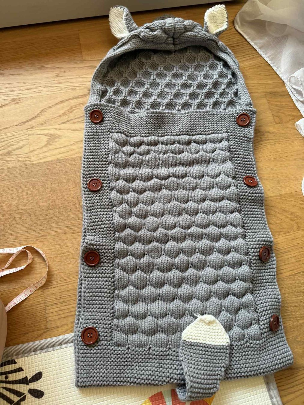 Sacchi a pelo: Babyschlafsack gestrickt, Grösse 68, Grau – Usato da Riehen venduto da edu_92w7