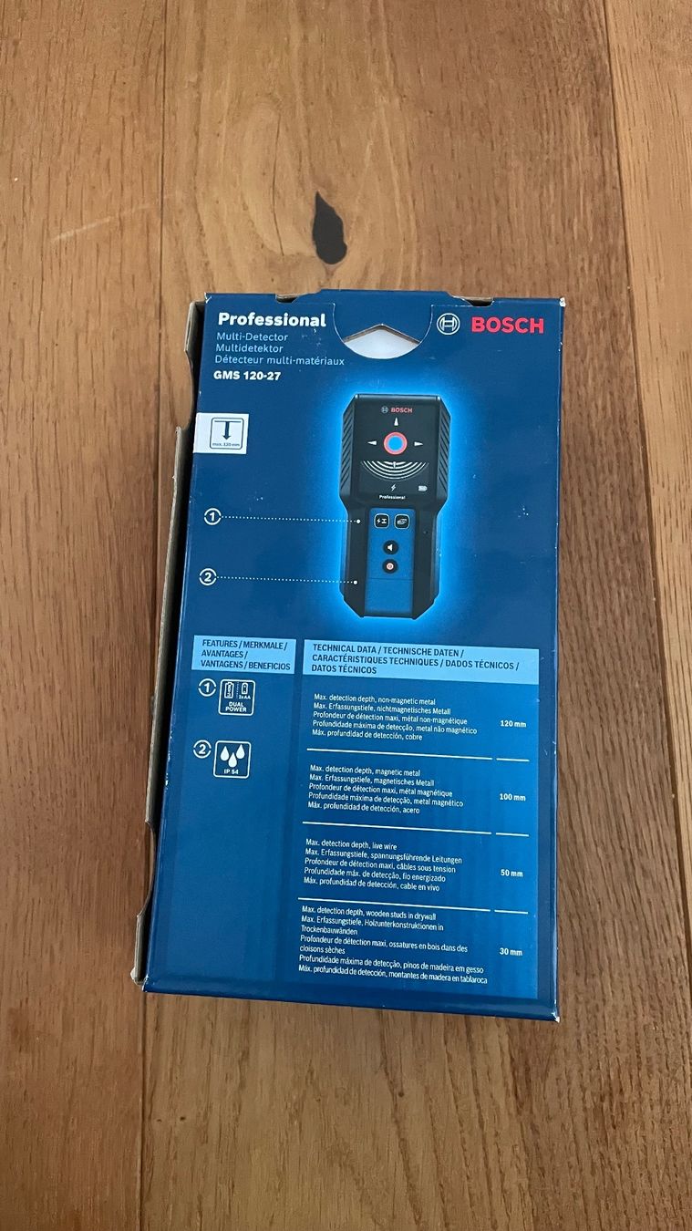 Bosch Misurare: Bosch GMS 120-27 Professional Multi-Detektor neu – Nuovo e nell'imballaggio originale da Benken SG venduto da BI97 6