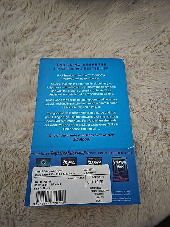 Livres: Stephen King - Misery / English  – D'occasion à Petit-Lancy par ZazouB 1