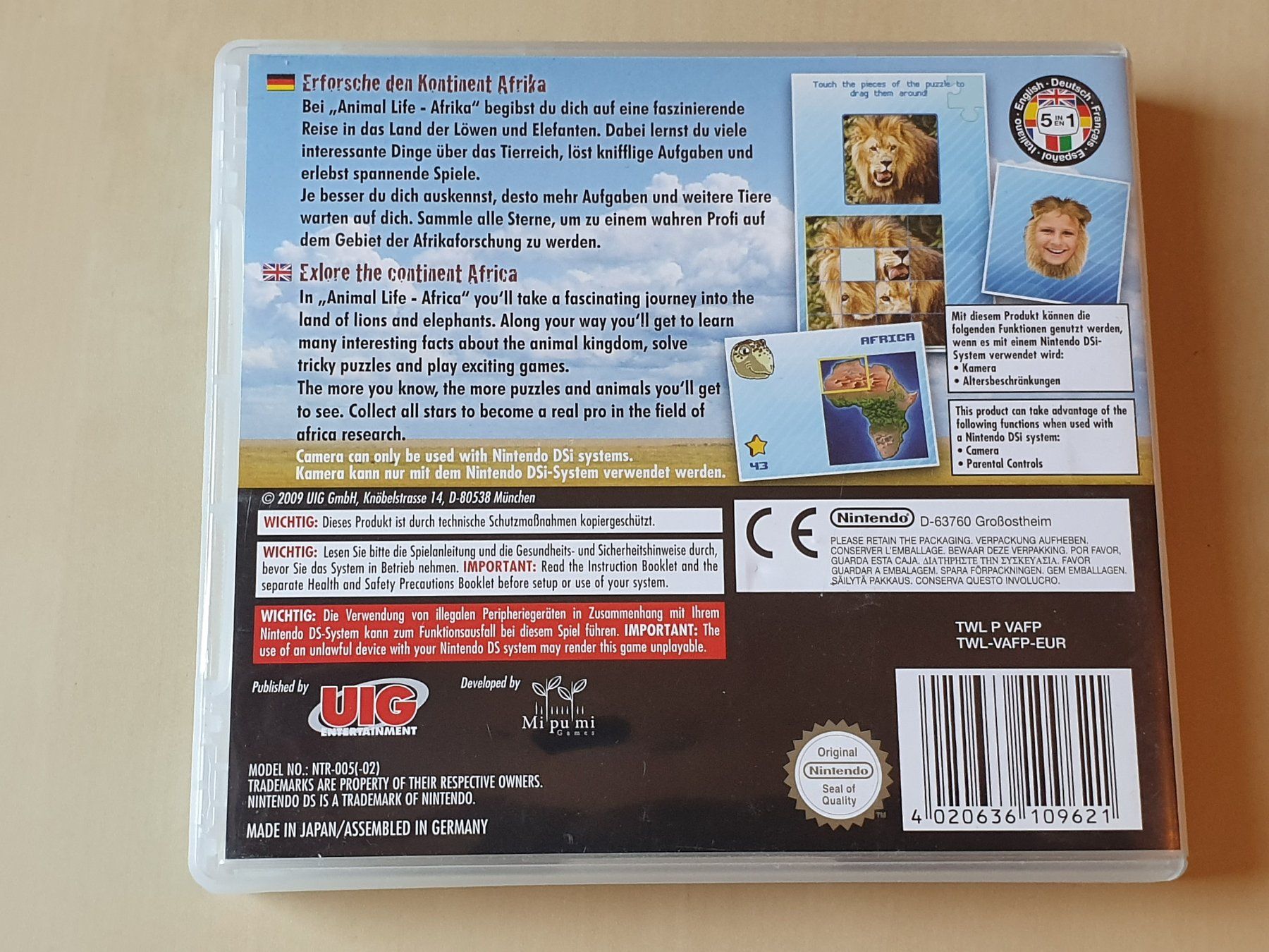 Nintendo Giochi: Animal Life Africa – Usato da Stansstad venduto da collectorsshop 1